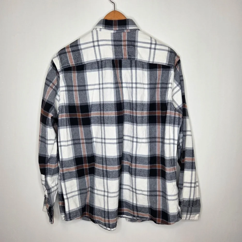 Eddie Bauer Mens Classic‎ Fit Plaid Flannel Shirt Large Long Sleeve Button Up